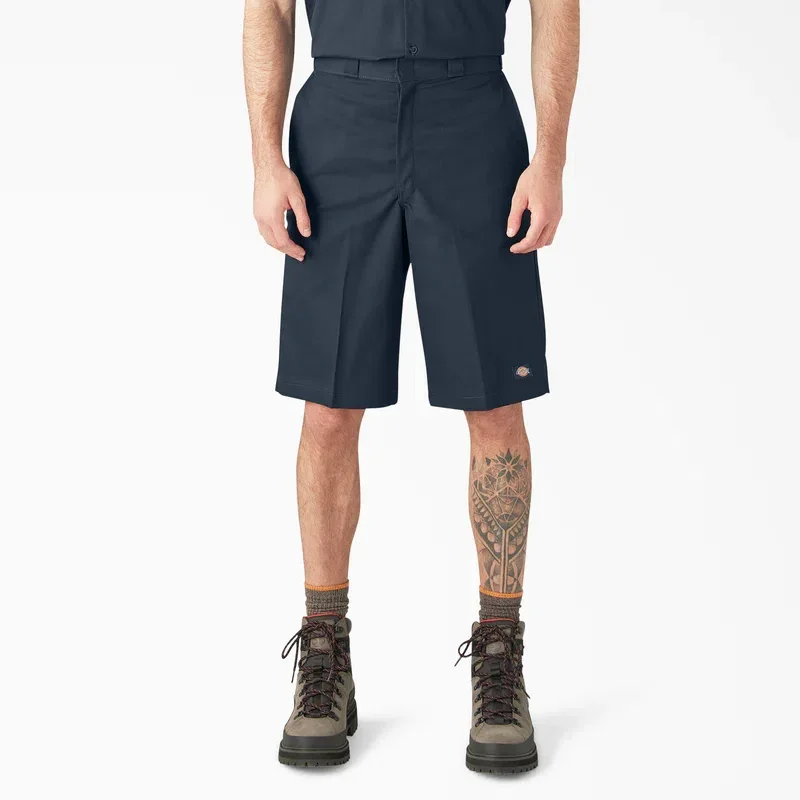 Loose Fit Flat Front Work Shorts, 13″ Loose Fit Flat Front Work Shorts, 13″