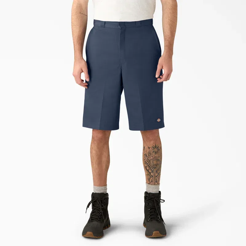 Loose Fit Flat Front Work Shorts, 13″ Loose Fit Flat Front Work Shorts, 13″