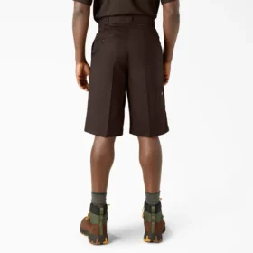 Loose Fit Flat Front Work Shorts, 13″