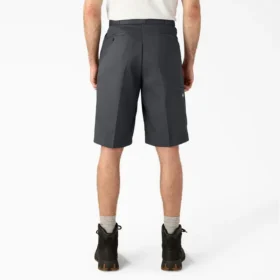 Loose Fit Flat Front Work Shorts, 13″
