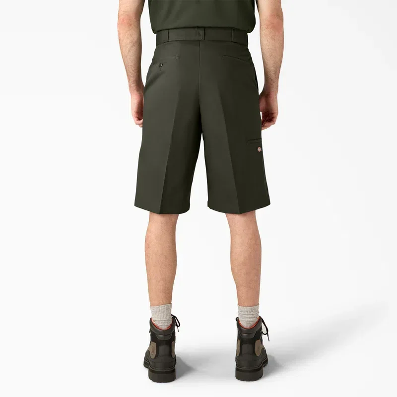 Loose Fit Flat Front Work Shorts, 13″ Loose Fit Flat Front Work Shorts, 13″