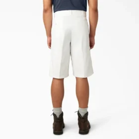 Loose Fit Flat Front Work Shorts, 13″