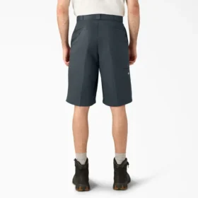 Loose Fit Flat Front Work Shorts, 13″