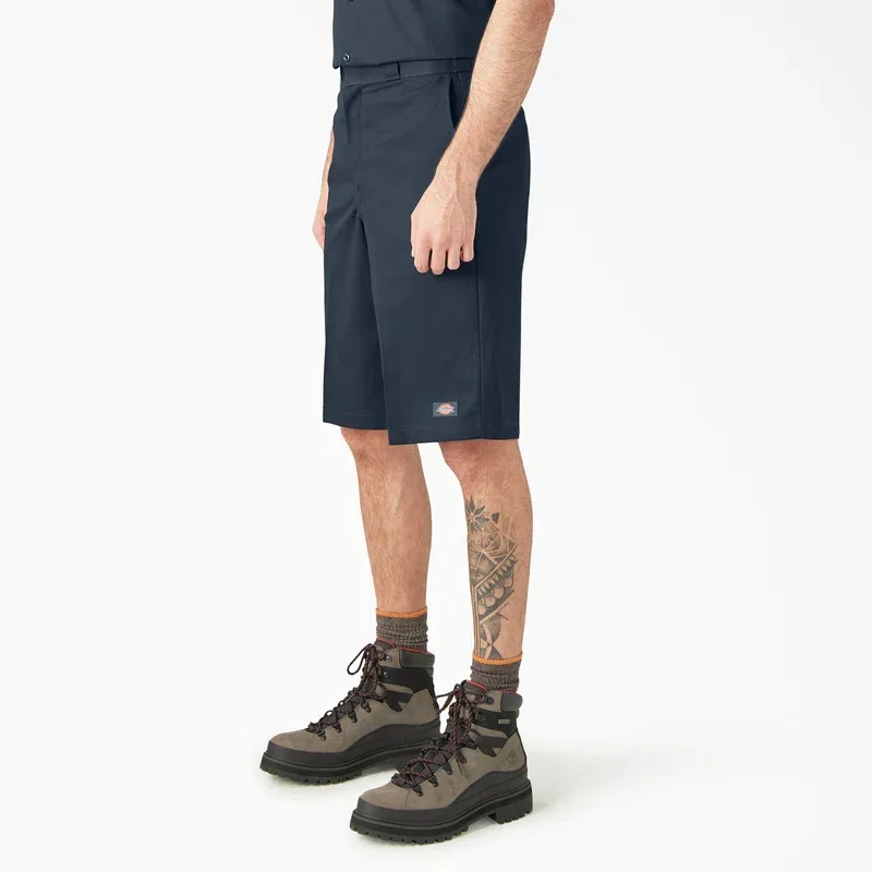 Loose Fit Flat Front Work Shorts, 13″ Loose Fit Flat Front Work Shorts, 13″