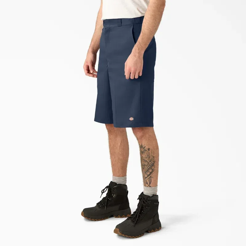 Loose Fit Flat Front Work Shorts, 13″ Loose Fit Flat Front Work Shorts, 13″