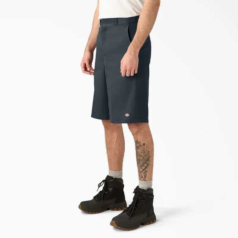 Loose Fit Flat Front Work Shorts, 13″ Loose Fit Flat Front Work Shorts, 13″