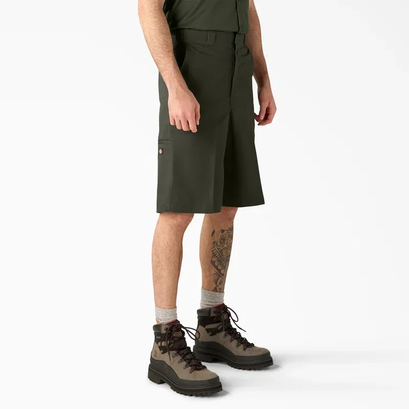 Loose Fit Flat Front Work Shorts, 13″ Loose Fit Flat Front Work Shorts, 13″
