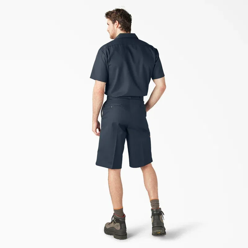 Loose Fit Flat Front Work Shorts, 13″ Loose Fit Flat Front Work Shorts, 13″