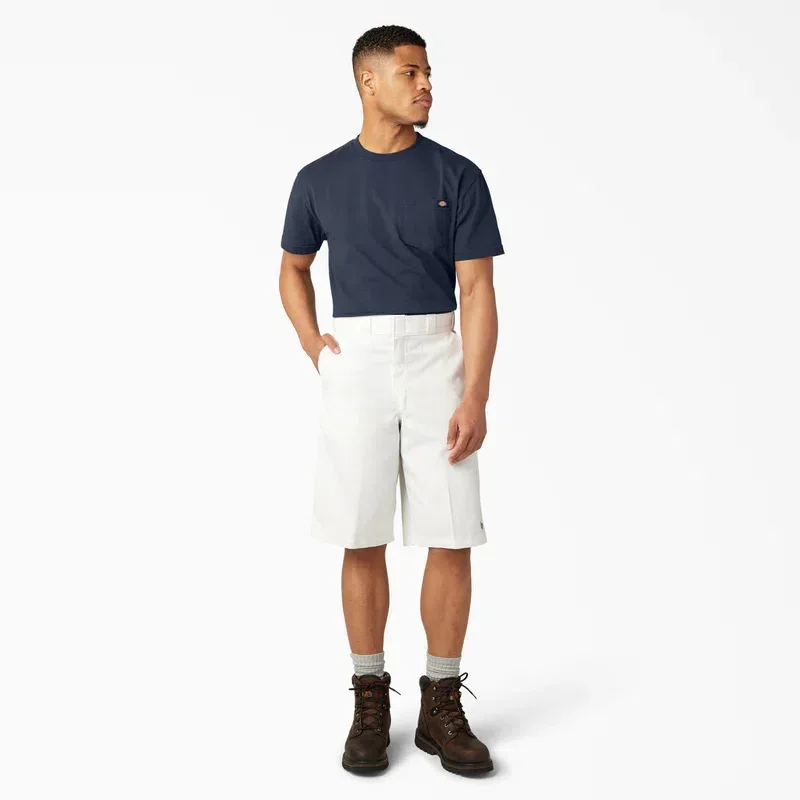 Loose Fit Flat Front Work Shorts, 13″ Loose Fit Flat Front Work Shorts, 13″