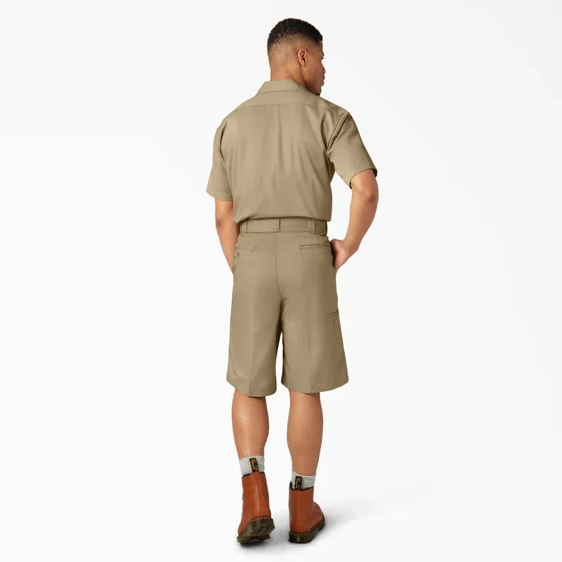 Loose Fit Flat Front Work Shorts, 13″ Loose Fit Flat Front Work Shorts, 13″