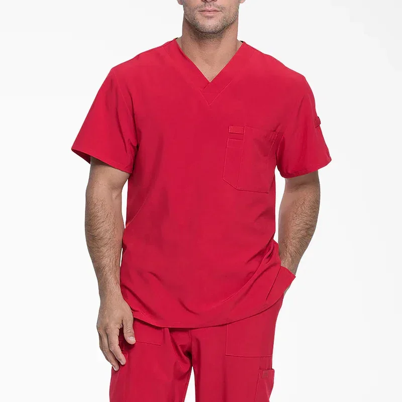 Men’s Eds Essentials Tuckable V-Neck Scrub Top Men’s Eds Essentials Tuckable V-Neck Scrub Top