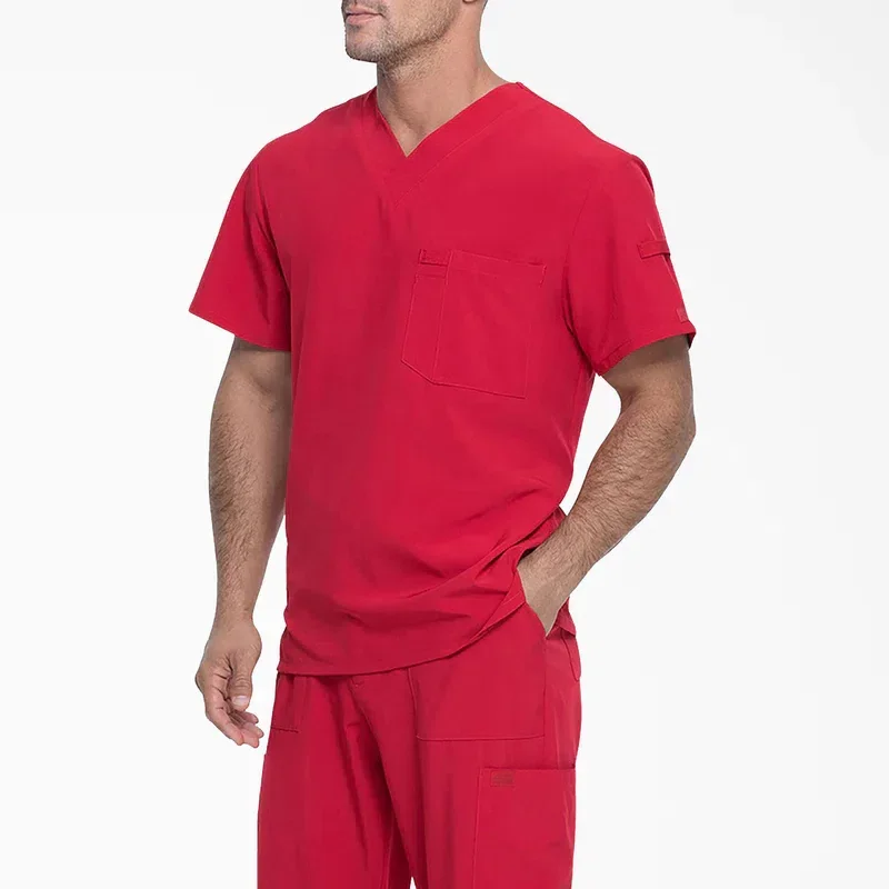 Men’s Eds Essentials Tuckable V-Neck Scrub Top Men’s Eds Essentials Tuckable V-Neck Scrub Top