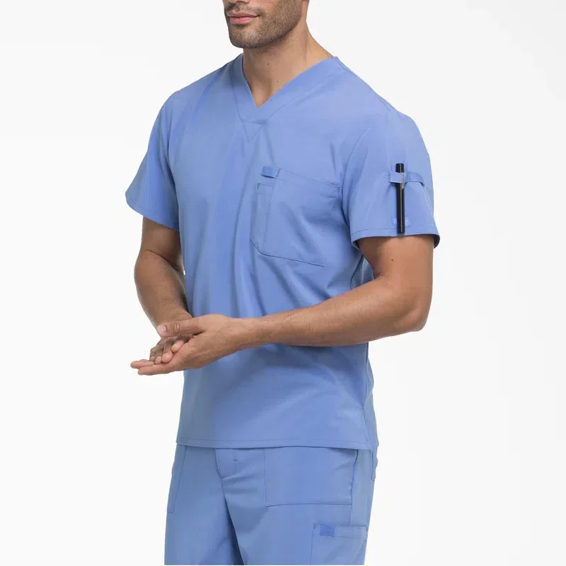 Men’s Eds Essentials Tuckable V-Neck Scrub Top Men’s Eds Essentials Tuckable V-Neck Scrub Top