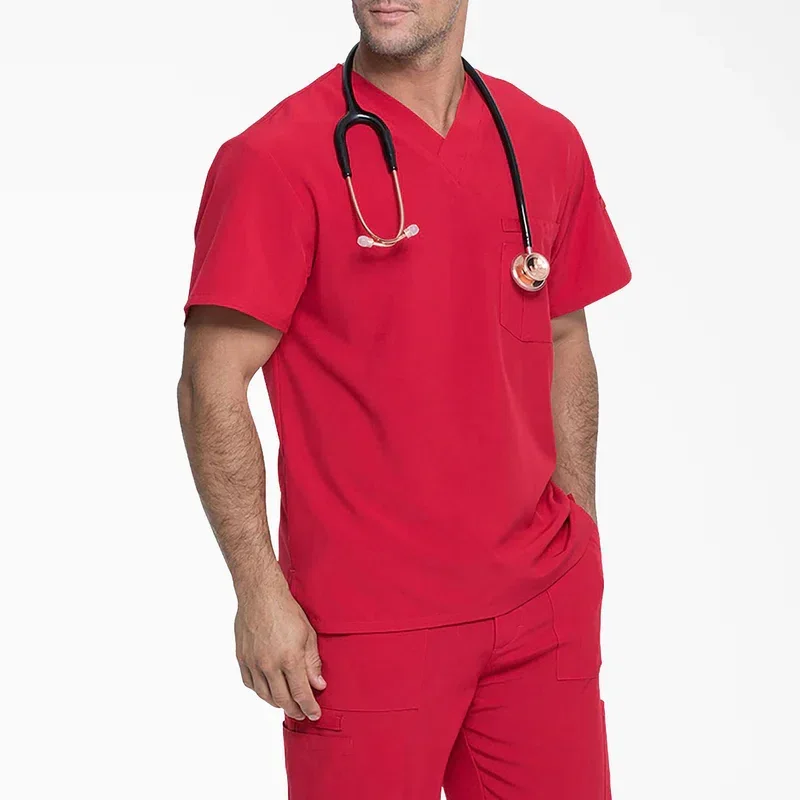 Men’s Eds Essentials Tuckable V-Neck Scrub Top Men’s Eds Essentials Tuckable V-Neck Scrub Top