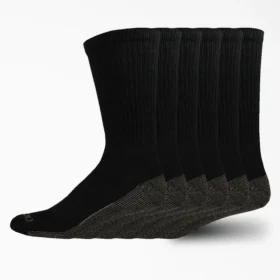 Moisture Control Crew Work Socks, Size 12-15, 6-Pack