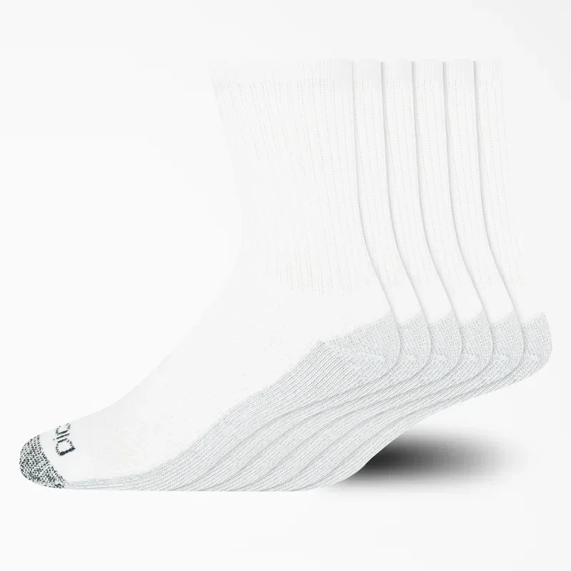 Moisture Control Mid-Crew Socks, Size 6-12, 6-Pack Moisture Control Mid-Crew Socks, Size 6-12, 6-Pack