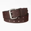 Perforated Leather Double Prong Buckle Belt Perforated Leather Double Prong Buckle Belt