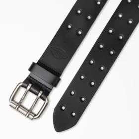Perforated Leather Double Prong Buckle Belt Perforated Leather Double Prong Buckle Belt