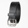 Perforated Leather Double Prong Buckle Belt Perforated Leather Double Prong Buckle Belt