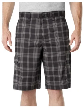 Performance Flex 11″ Relaxed Fit Plaid Cargo Shorts