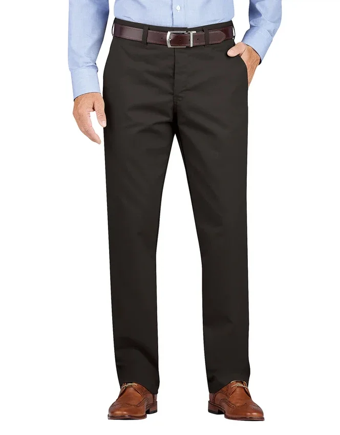 Regular Fit Tapered Leg Flat Front Khaki Pants Regular Fit Tapered Leg Flat Front Khaki Pants