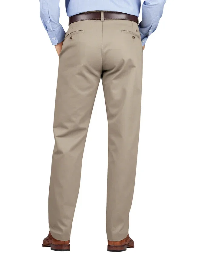 Regular Fit Tapered Leg Flat Front Khaki Pants Regular Fit Tapered Leg Flat Front Khaki Pants