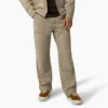 Relaxed Fit Contrast Stitch Double Knee Duck Pants Relaxed Fit Contrast Stitch Double Knee Duck Pants