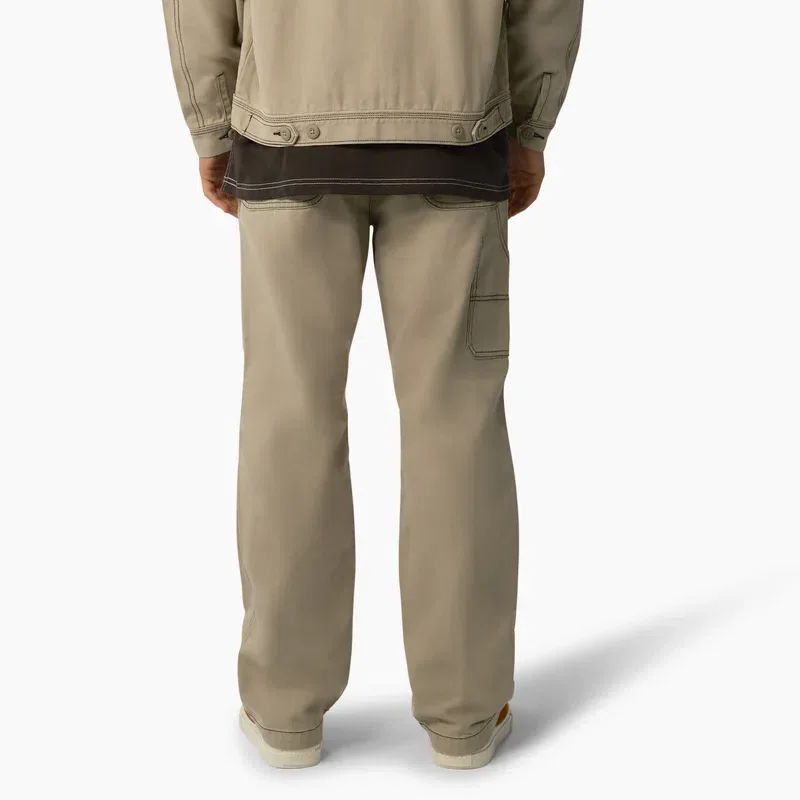Relaxed Fit Contrast Stitch Double Knee Duck Pants Relaxed Fit Contrast Stitch Double Knee Duck Pants