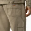 Relaxed Fit Contrast Stitch Double Knee Duck Pants Relaxed Fit Contrast Stitch Double Knee Duck Pants