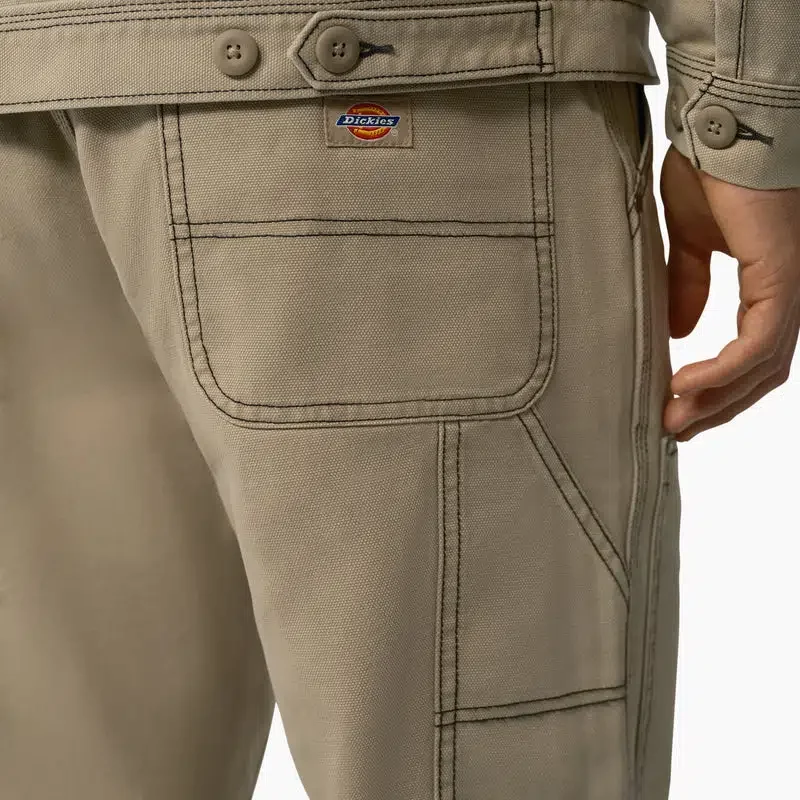 Relaxed Fit Contrast Stitch Double Knee Duck Pants Relaxed Fit Contrast Stitch Double Knee Duck Pants