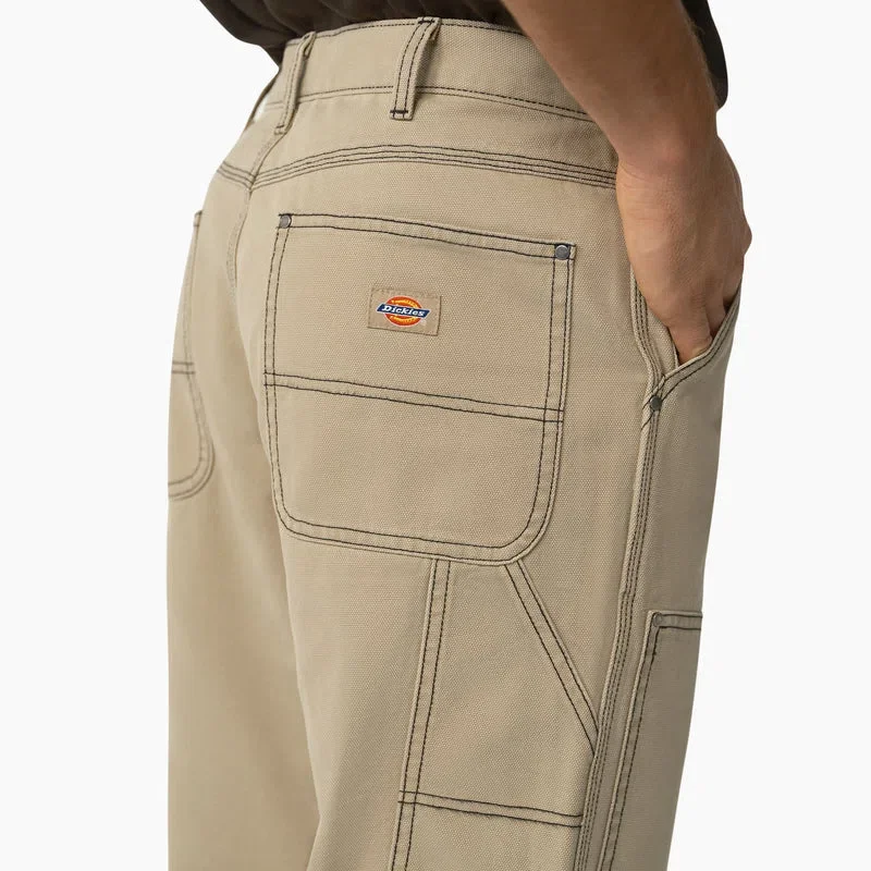 Relaxed Fit Contrast Stitch Double Knee Duck Pants Relaxed Fit Contrast Stitch Double Knee Duck Pants