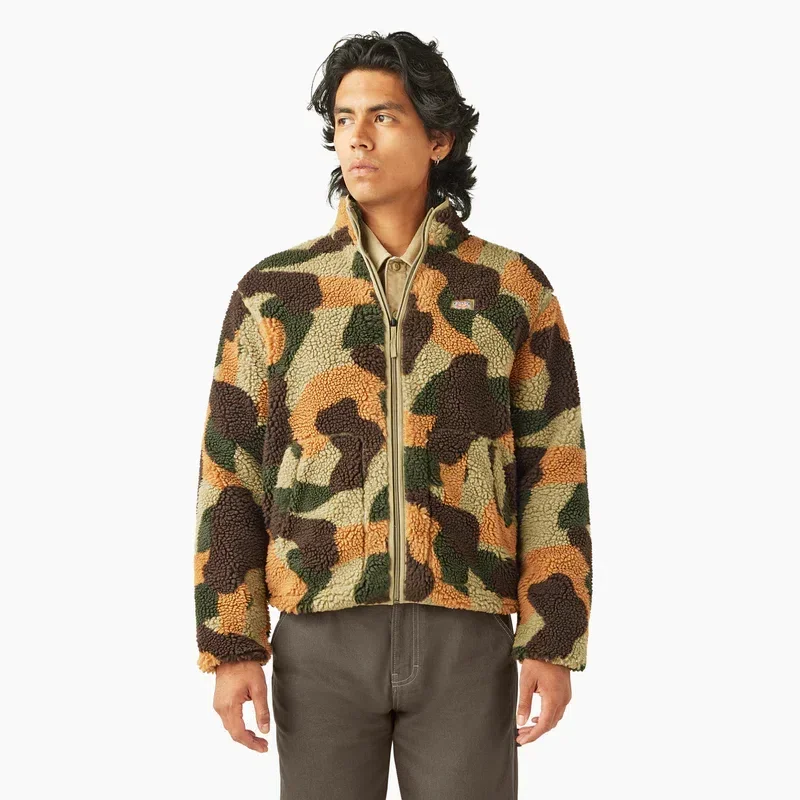 Relaxed Fit High Pile Fleece Camo Jacket Relaxed Fit High Pile Fleece Camo Jacket