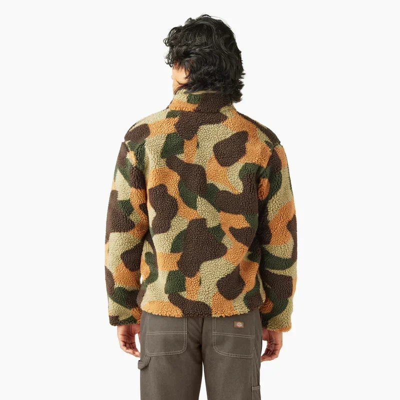 Relaxed Fit High Pile Fleece Camo Jacket Relaxed Fit High Pile Fleece Camo Jacket