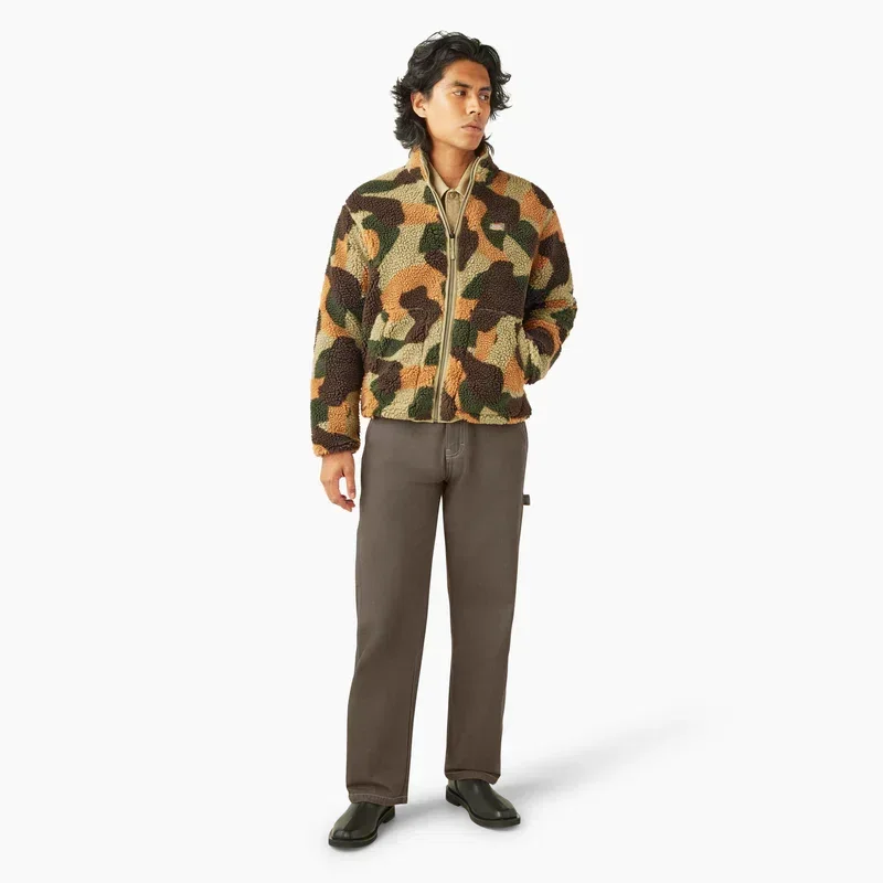 Relaxed Fit High Pile Fleece Camo Jacket Relaxed Fit High Pile Fleece Camo Jacket