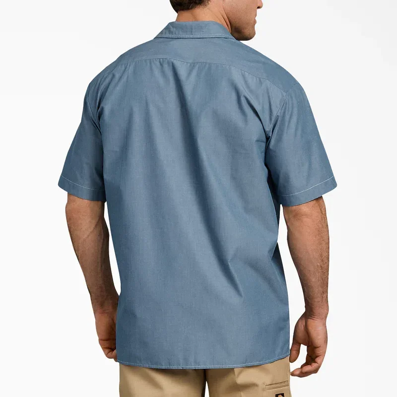 Relaxed Fit Short Sleeve Chambray Shirt Relaxed Fit Short Sleeve Chambray Shirt