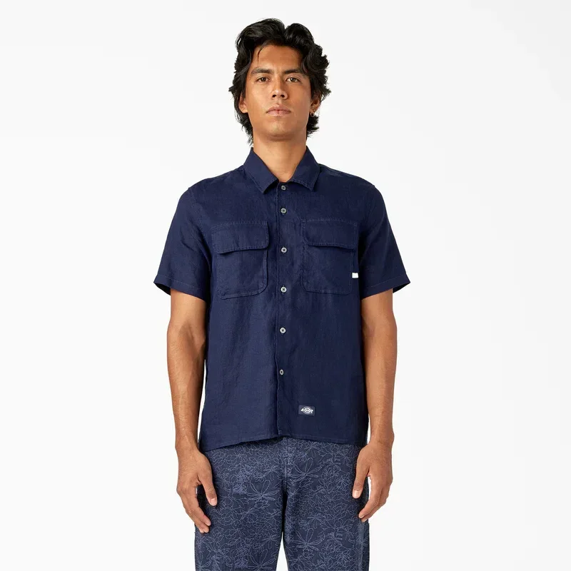 Short Sleeve Linen Work Shirt Short Sleeve Linen Work Shirt