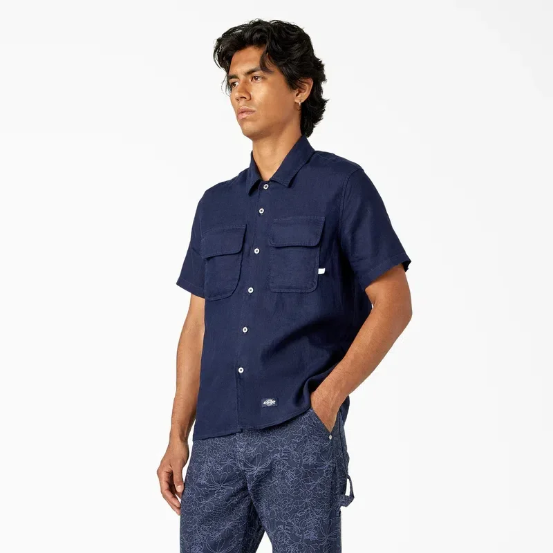 Short Sleeve Linen Work Shirt Short Sleeve Linen Work Shirt