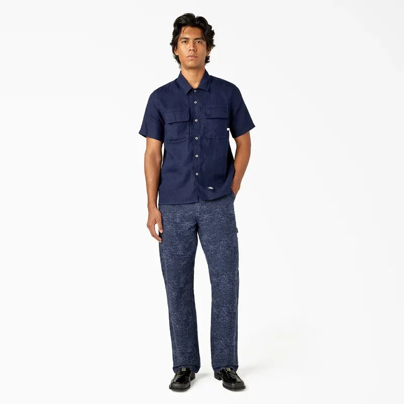 Short Sleeve Linen Work Shirt Short Sleeve Linen Work Shirt