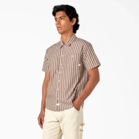 Short Sleeve Striped Service Shirt
