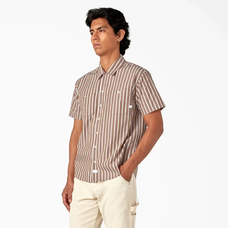 Short Sleeve Striped Service Shirt Short Sleeve Striped Service Shirt