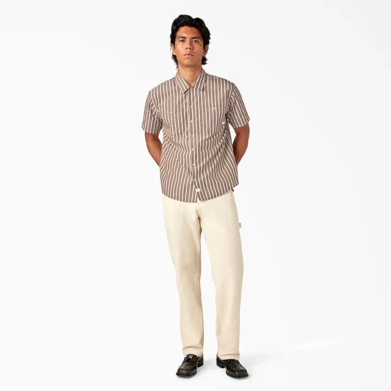 Short Sleeve Striped Service Shirt Short Sleeve Striped Service Shirt