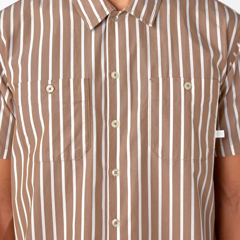 Short Sleeve Striped Service Shirt Short Sleeve Striped Service Shirt