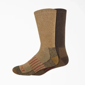 Steel Toe Moisture Control Crew Socks, Size 6-12, 2-Pack