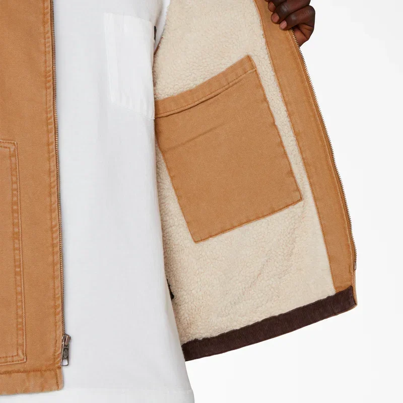 Stonewashed Duck High Pile Fleece Lined Vest Stonewashed Duck High Pile Fleece Lined Vest
