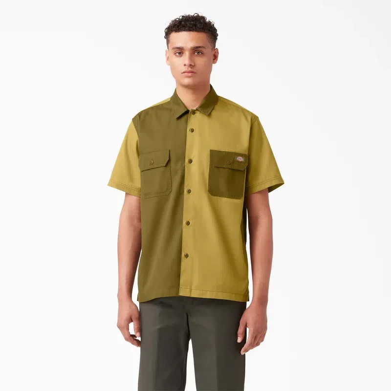 Twill Button-Up Short Sleeve Work Shirt Twill Button-Up Short Sleeve Work Shirt
