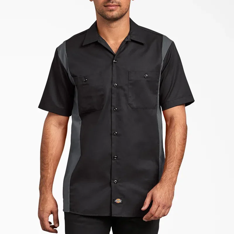Two-Tone Short Sleeve Work Shirt Two-Tone Short Sleeve Work Shirt