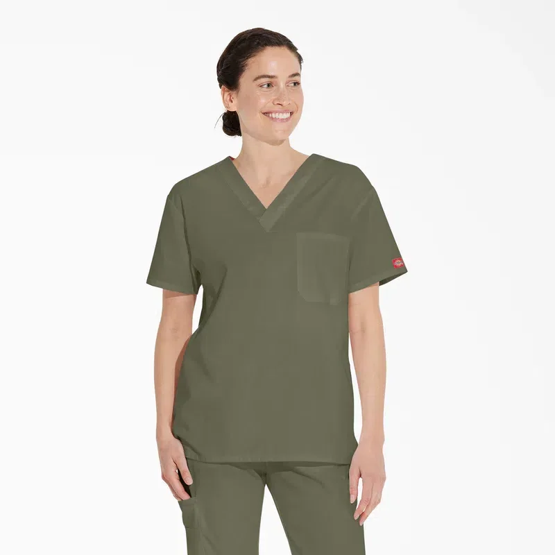 Unisex Eds Signature V-Neck Scrub Top Unisex Eds Signature V-Neck Scrub Top