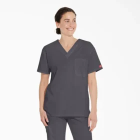 Unisex Eds Signature V-Neck Scrub Top