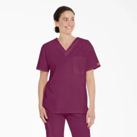 Unisex Eds Signature V-Neck Scrub Top