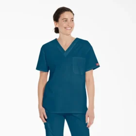 Unisex Eds Signature V-Neck Scrub Top